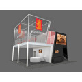 China Detian 30 &#39;* 50&#39; cabine de exposição de cabine de alumínio com luz Led exibição de alumínio truss stand vitrine vitrine # 1507